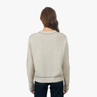 Shaker Crew w/ Contrast Stitch Detail - Mojave Pepper by Autumn Cashmere — view 3