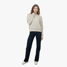 Shaker Crew w/ Contrast Stitch Detail - Mojave Pepper by Autumn Cashmere — view 4