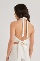 Ayla Crop Top - White by Rumer the Label — alternate view