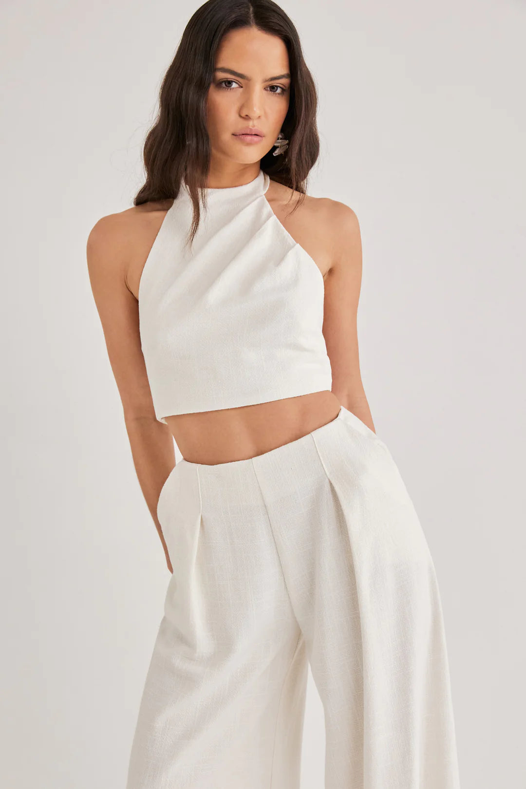 Ayla Crop Top - White by Rumer the Label | 25 South Boutiques