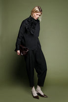 Lateral Bloom Shirt - Black by Psophia — alternate view