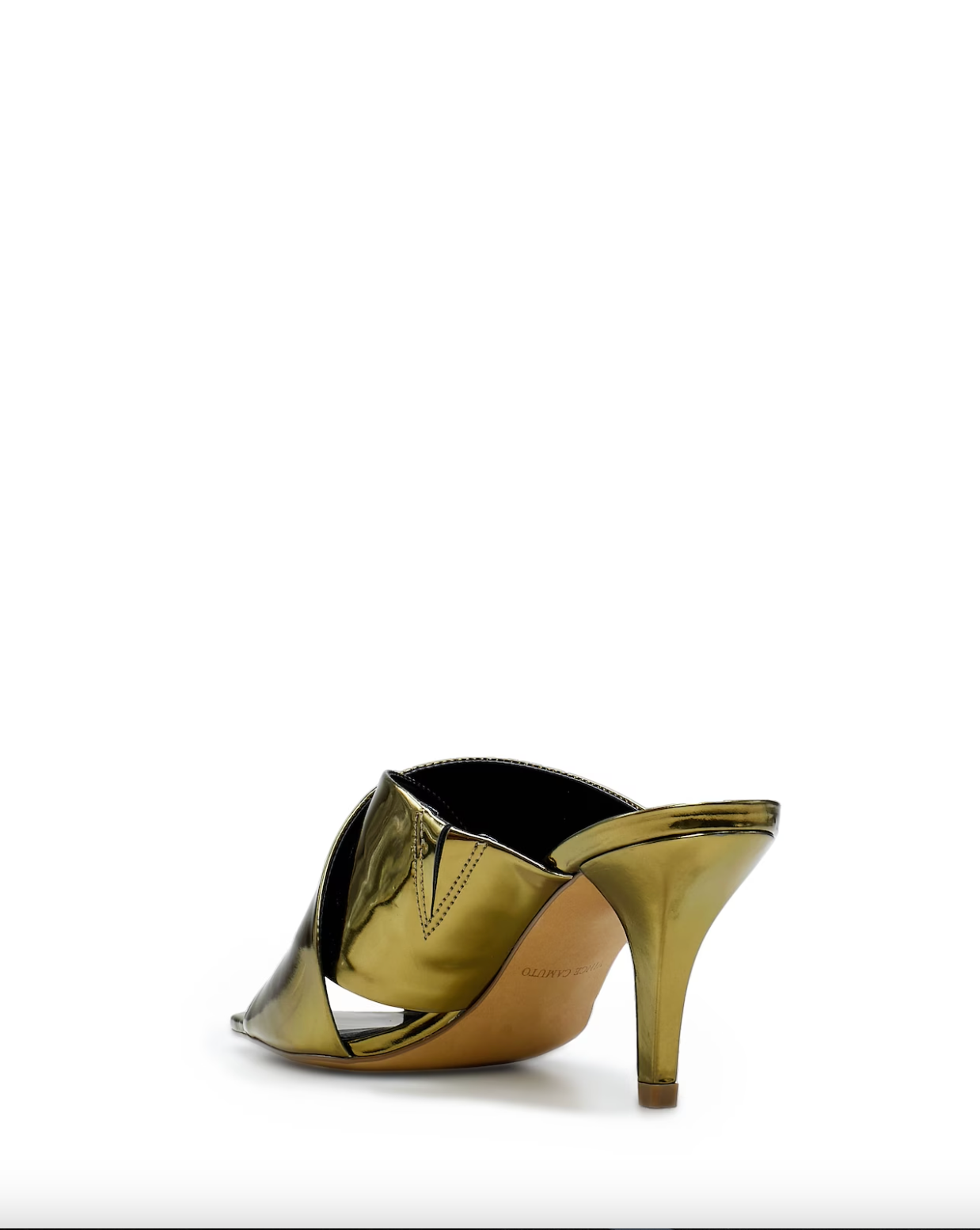 Rehnya Mule Sandal - Olive Metallic by Vince Camuto — view 4