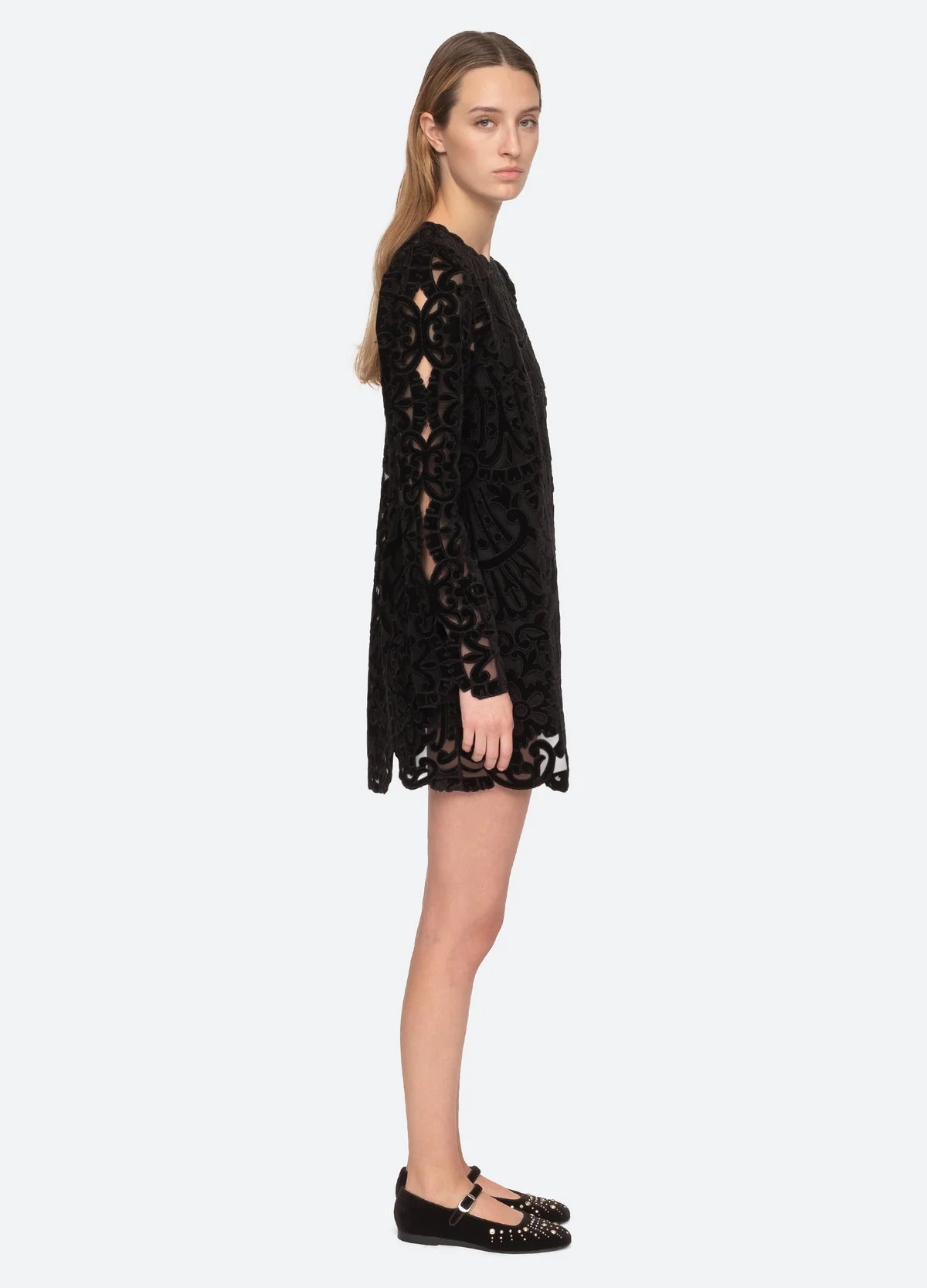 Dana Long Sleeve Dress - Black by Sea NY — view 4