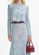 Embellished Top - Blue Lace by Self-Portrait — view 3