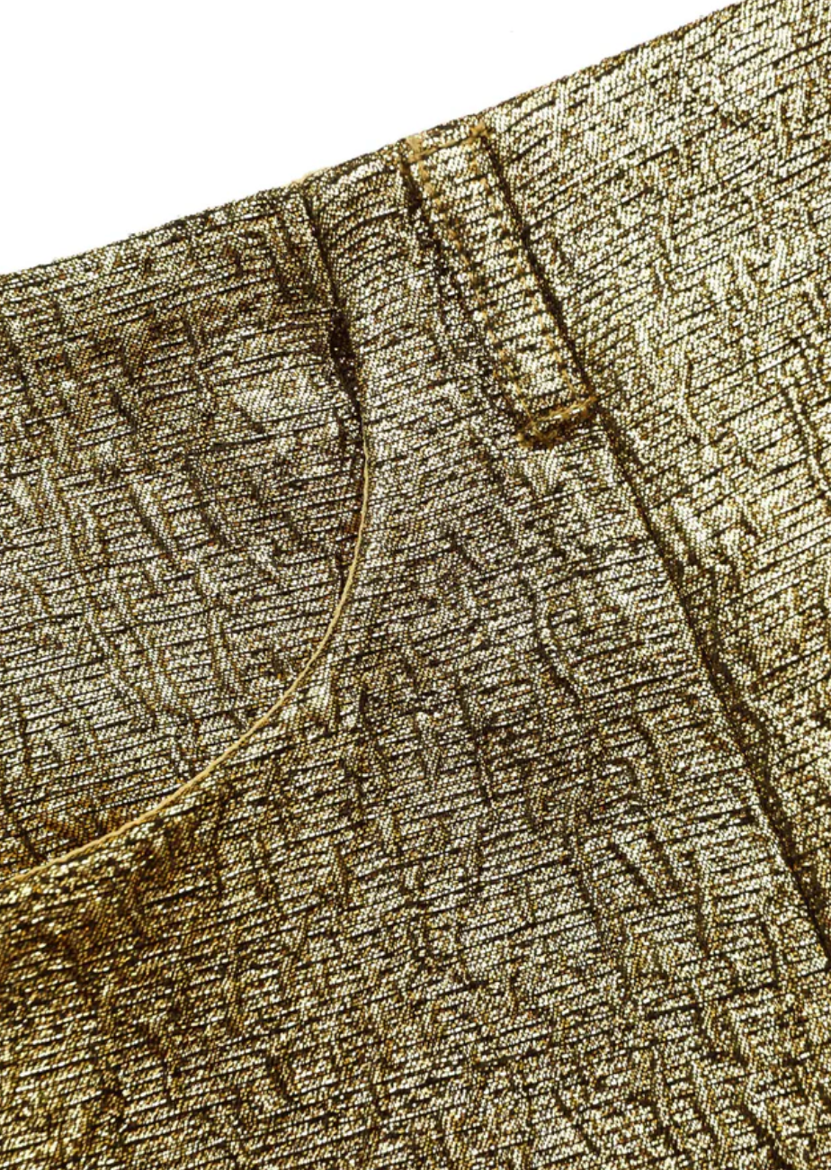 Metallic Jacquard Skort - Gold by Self-Portrait — view 5