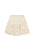 Rubyanne Crochet Lace Mini Skirt - Cream by LoveShackFancy — view 6