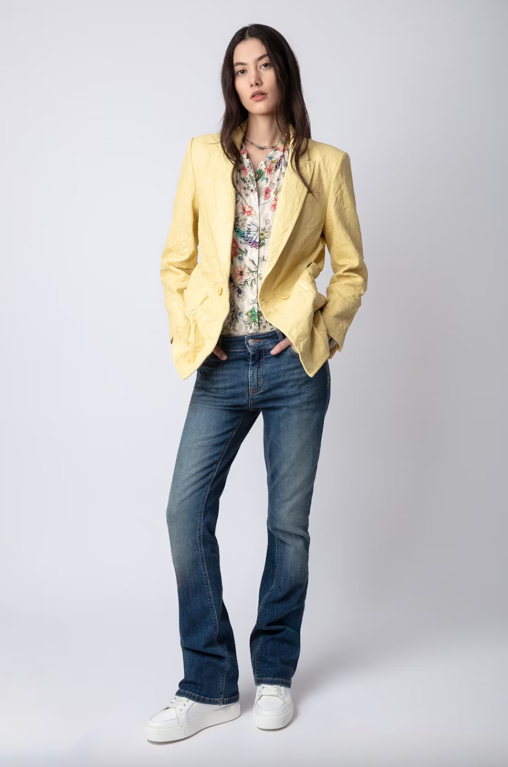 Visko Crinkled Leather Blazer - Shea by Zadig & Voltaire — view 3
