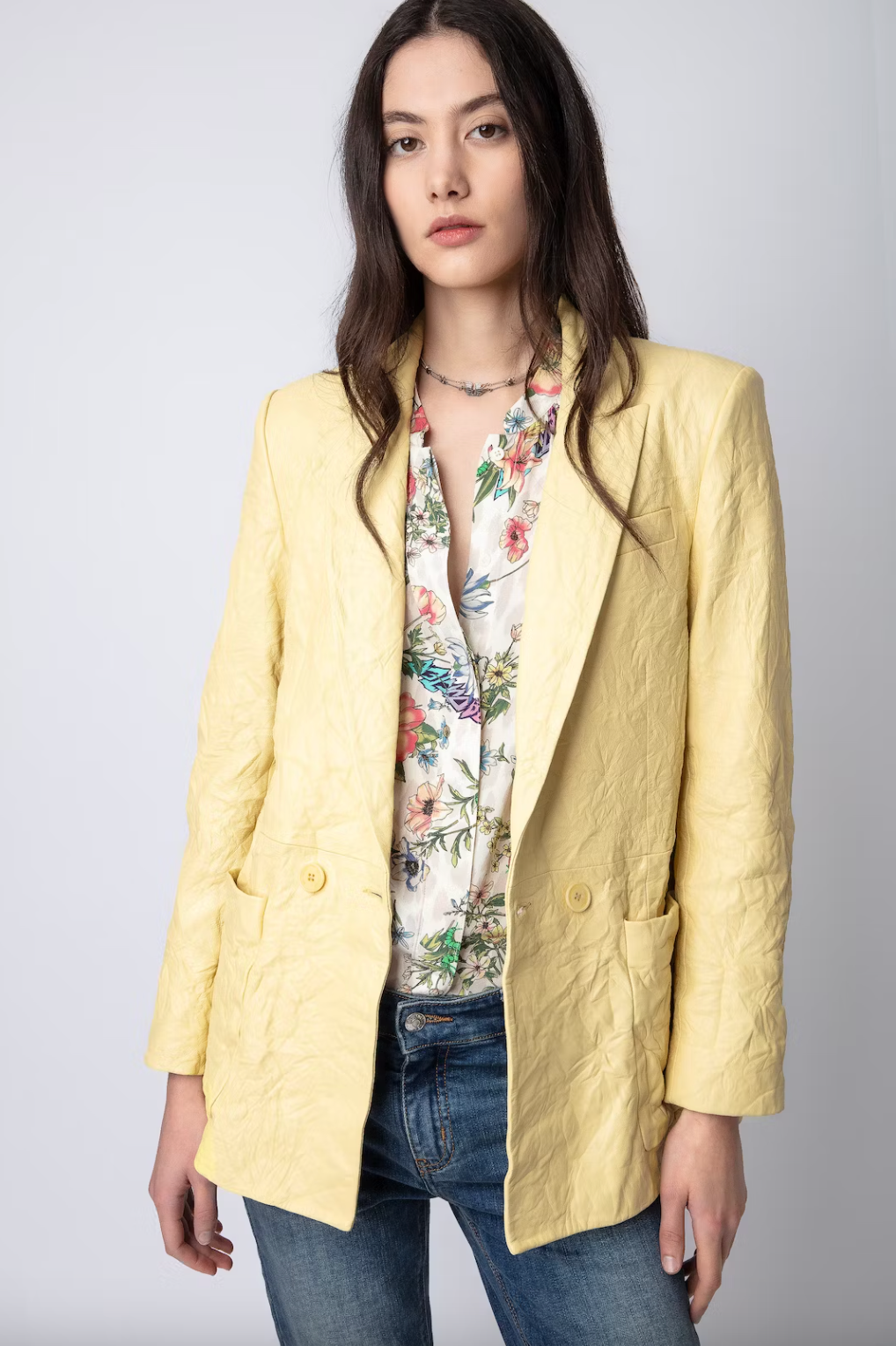 Visko Crinkled Leather Blazer - Shea by Zadig & Voltaire | 25 South Boutiques