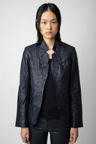 Very Crinkled Leather Blazer - Encre by Zadig & Voltaire | 25 South Boutiques