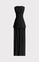 Milano Corset Silk Chiffon Ruched Gown - Black by Herve Leger — view 6
