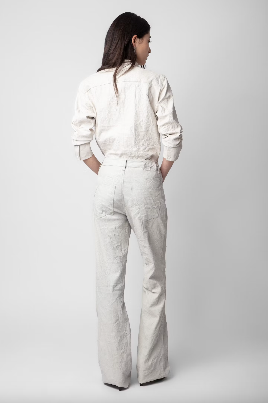 Pistol Crinkled Leather Pants - Judo by Zadig & Voltaire — view 3