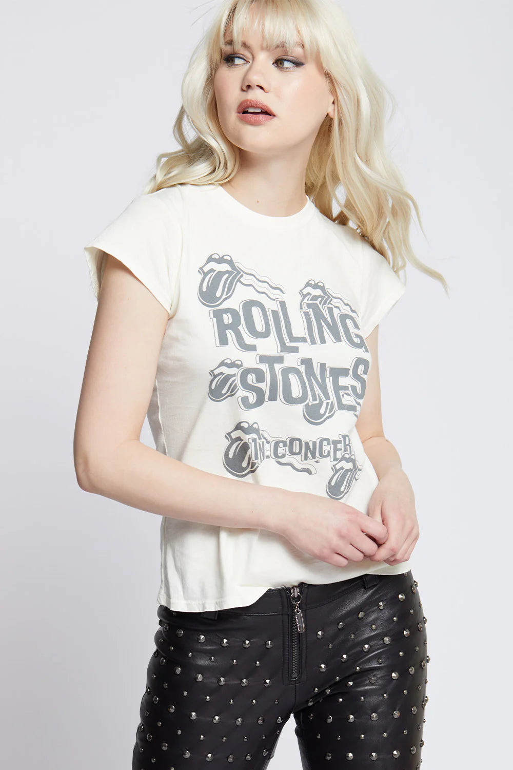 The Rolling Stones in Concert Tee - Pearl by Recycled Karma — alternate view