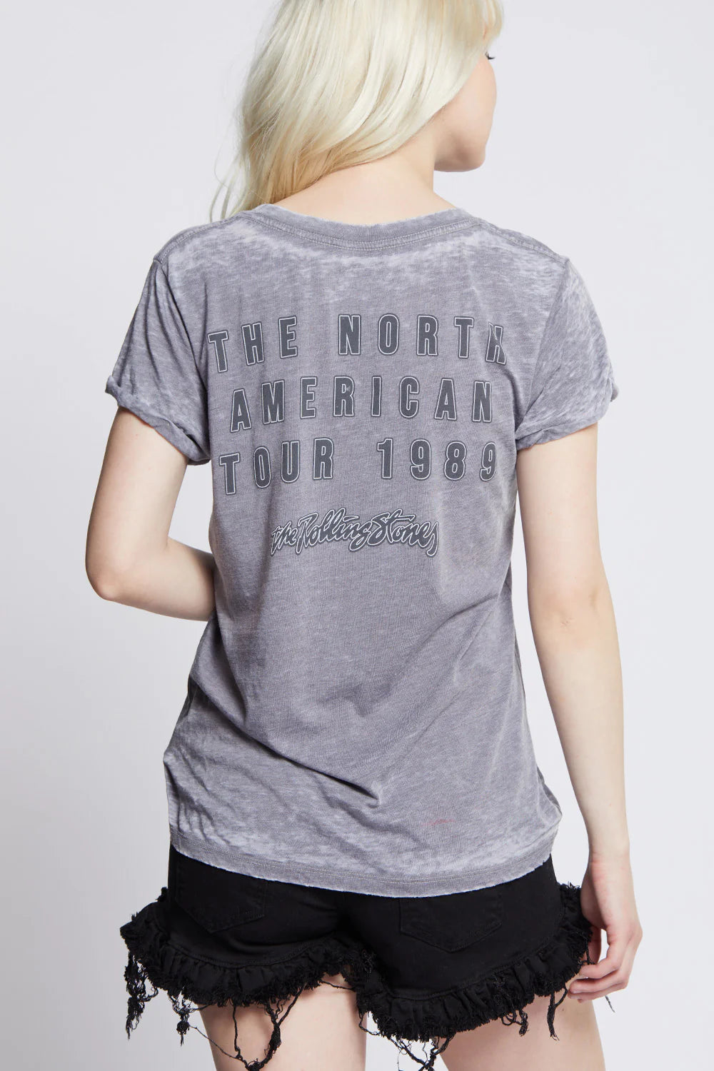 The Rolling Stones Steel Wheels Tee - Grey by Recycled Karma — alternate view
