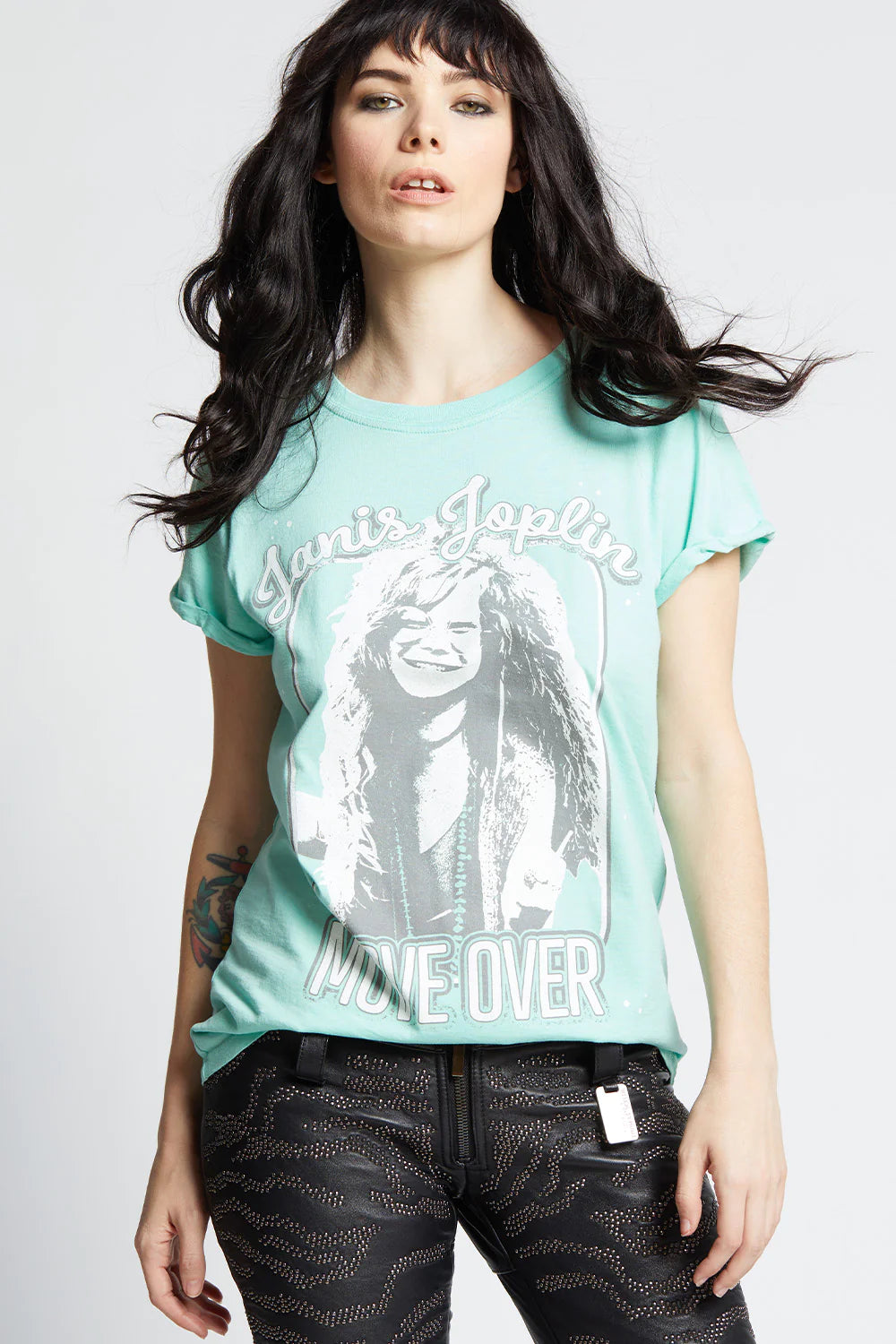 Janis Joplin Move Over Tee - Mint by Recycled Karma — alternate view