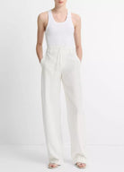 Ribbed Scoop-Neck Tank - Optic White by Vince — alternate view