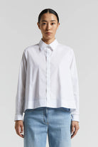 Poplin and Cotton Voile Shirt - White by Peserico | 25 South Boutiques