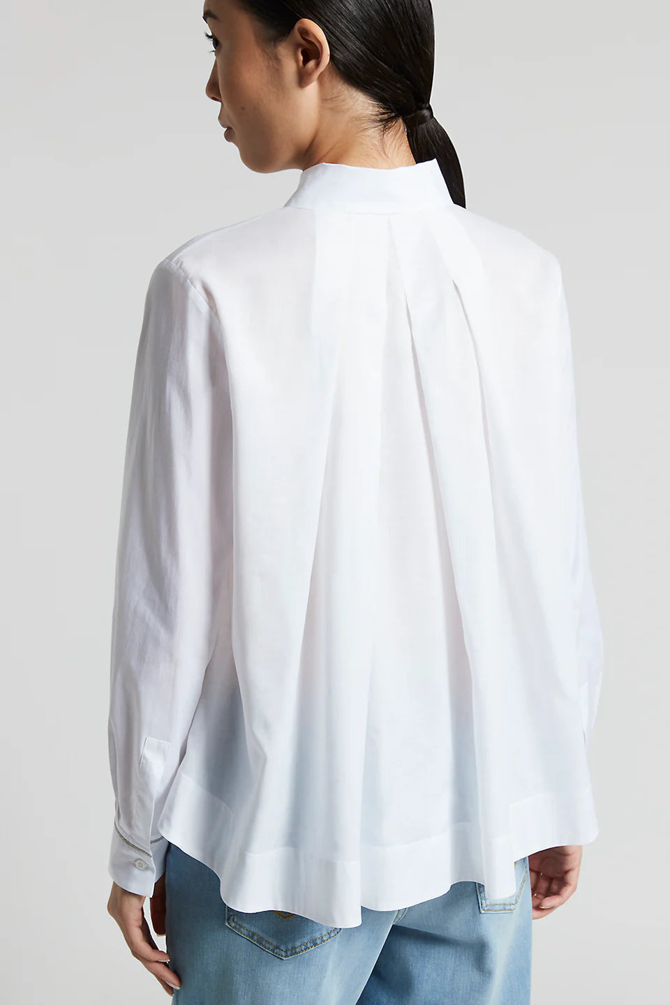 Poplin and Cotton Voile Shirt - White by Peserico — alternate view