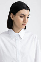 Cropped Sequin Shirt - White by Peserico — alternate view