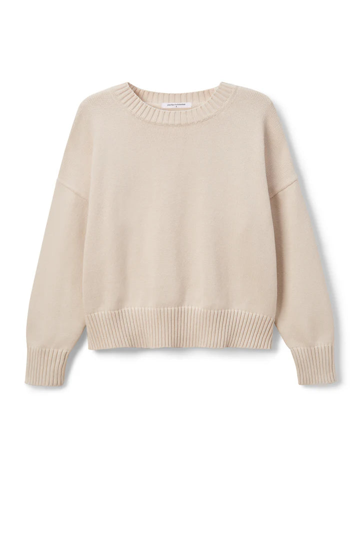 Janet Cotton Crewneck Sweater - Sugar by perfectwhitetee — view 4