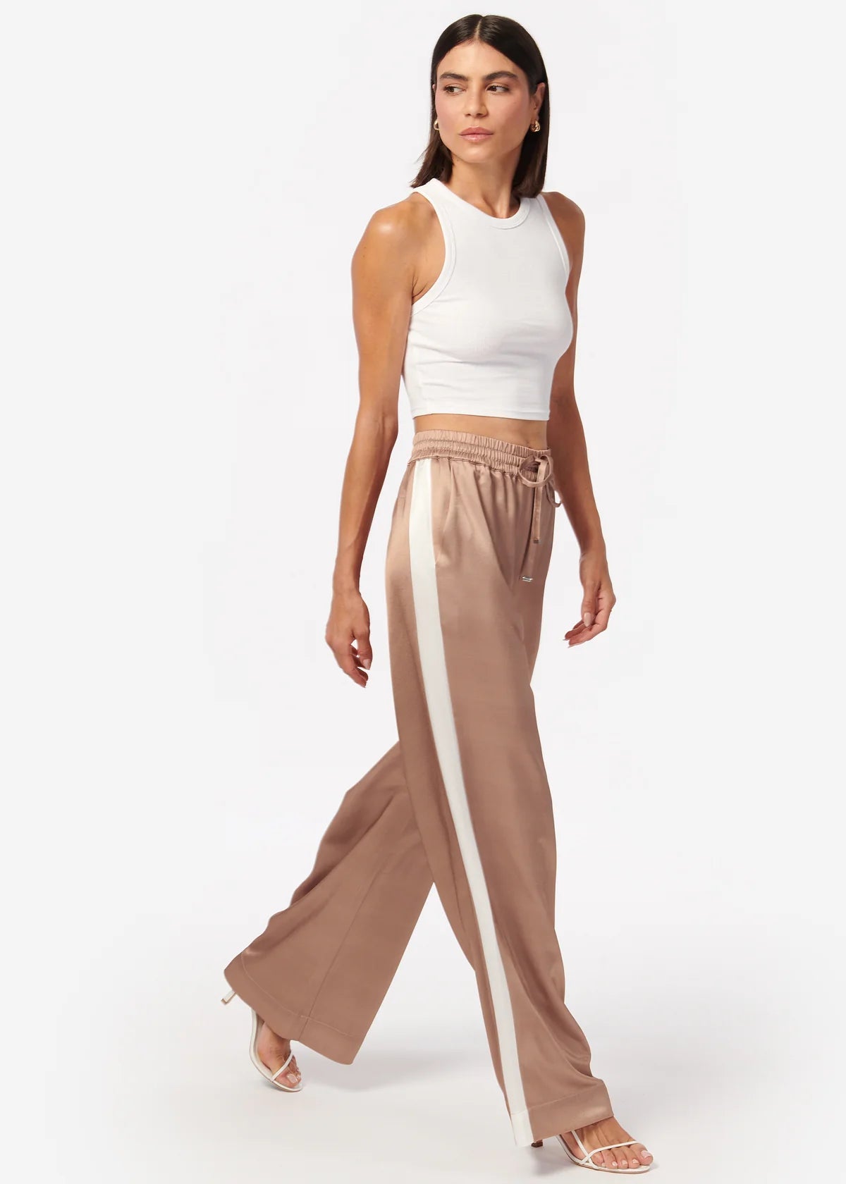 Reggie Wide Leg Pant - Latte by Cami NYC | 25 South Boutiques