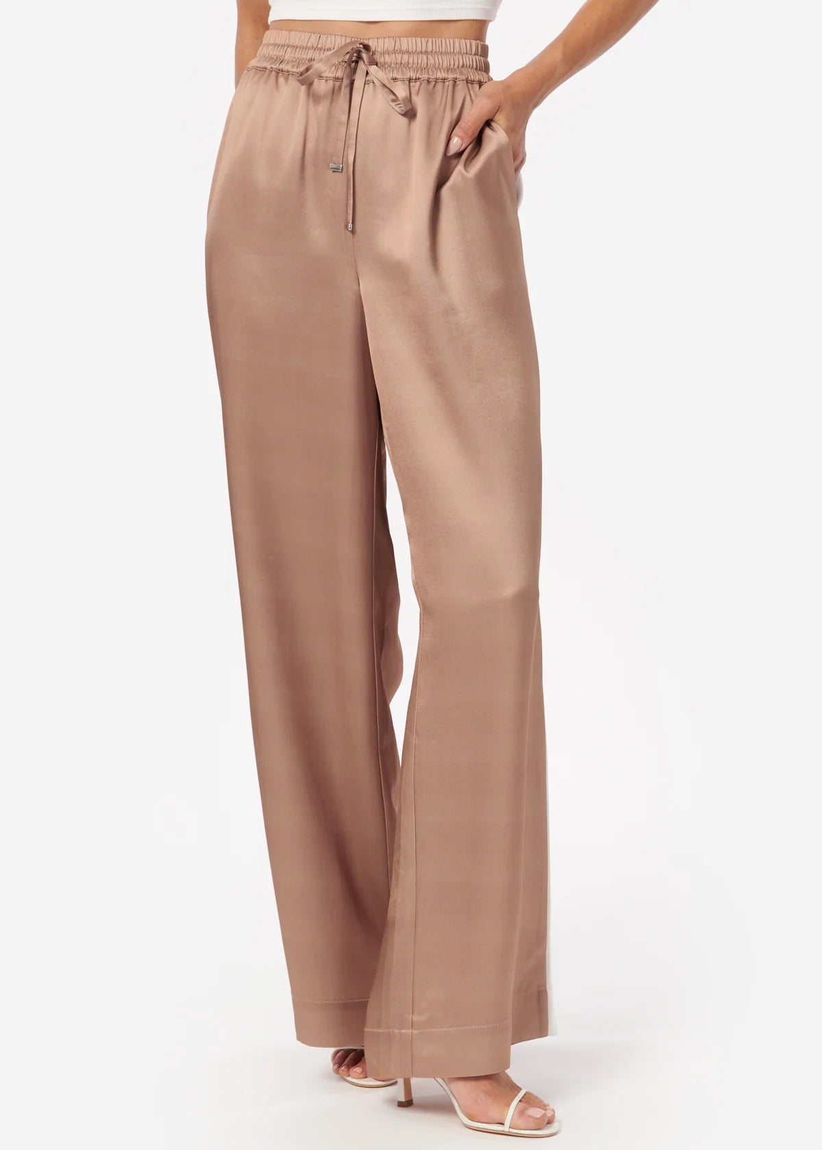 Reggie Wide Leg Pant - Latte by Cami NYC — view 4