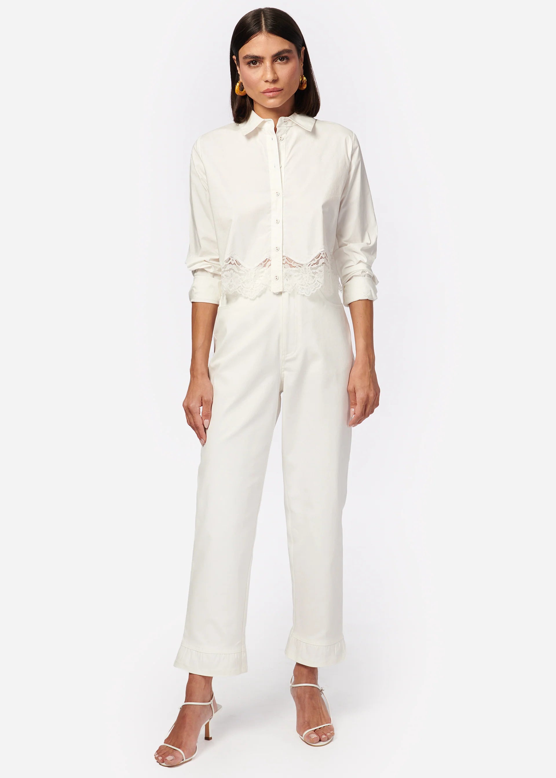 Sora Cropped Top - White by Cami NYC — view 4