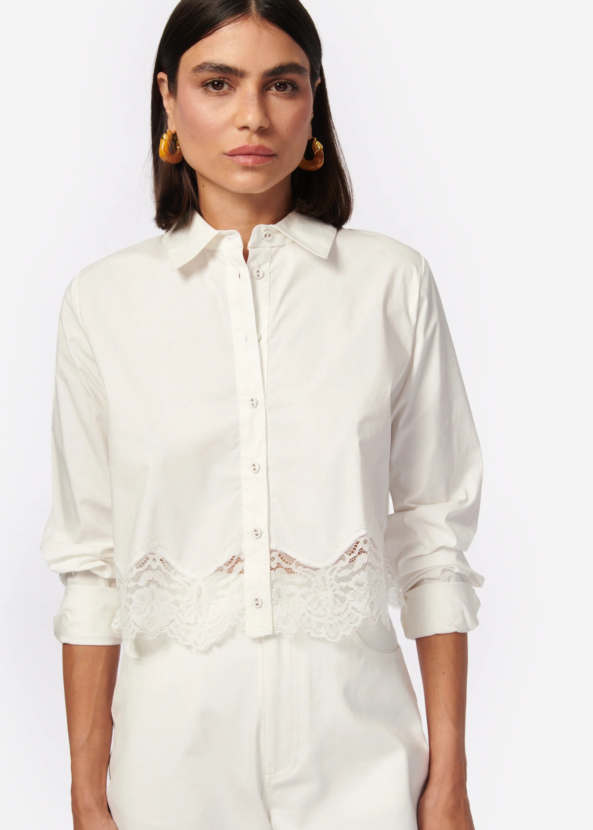 Sora Cropped Top - White by Cami NYC | 25 South Boutiques