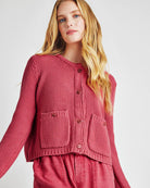 Andrea Cropped Cardigan - Rossa by Splendid — alternate view