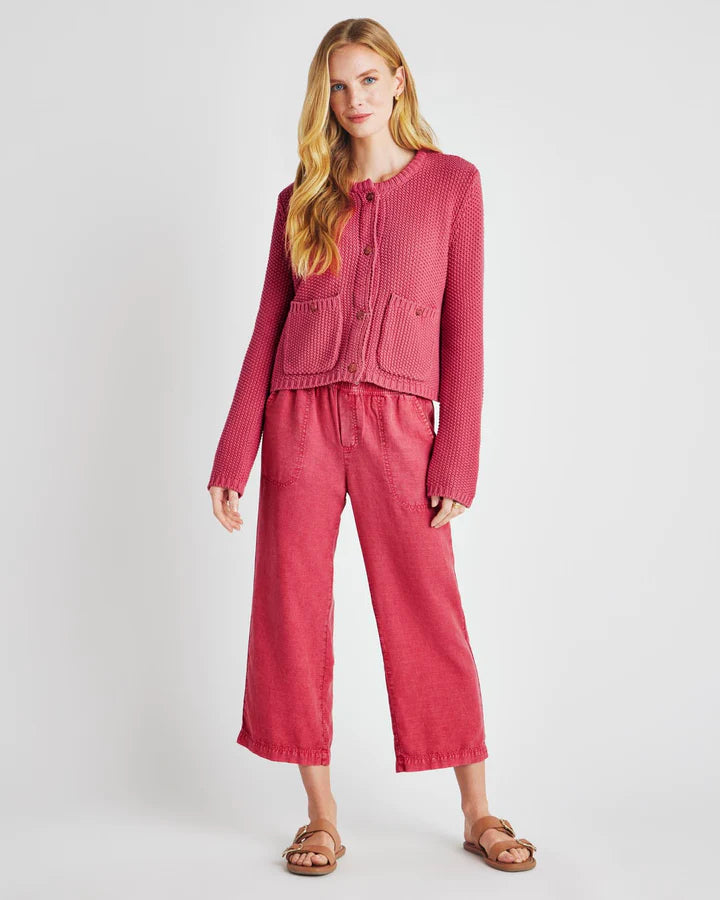 Andrea Cropped Cardigan - Rossa by Splendid — view 3
