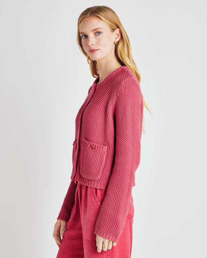 Andrea Cropped Cardigan - Rossa by Splendid — view 4