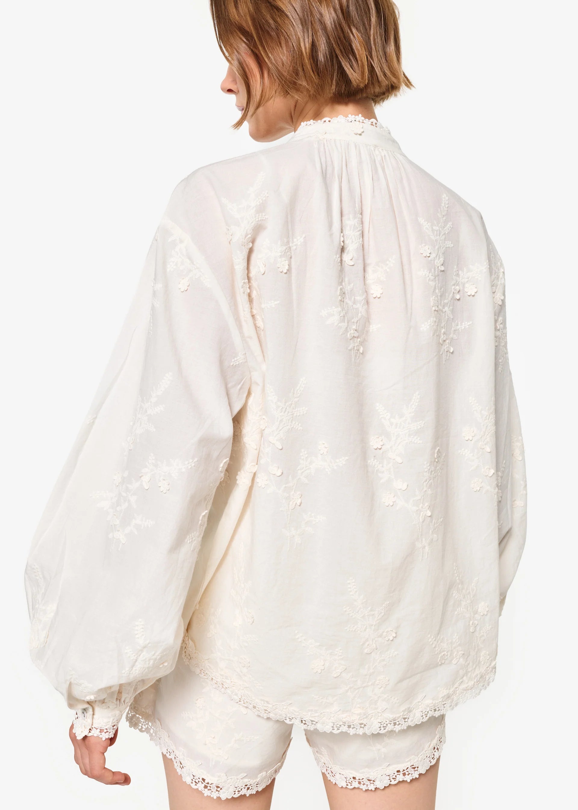 Palmyra Cotton Blouse - Macadamia by Cami NYC — view 3