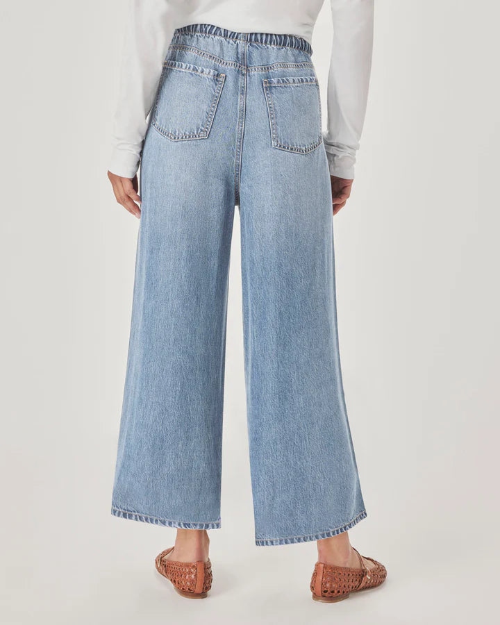 Lounge Denim Crop Pant - Indigo by Splendid — view 4