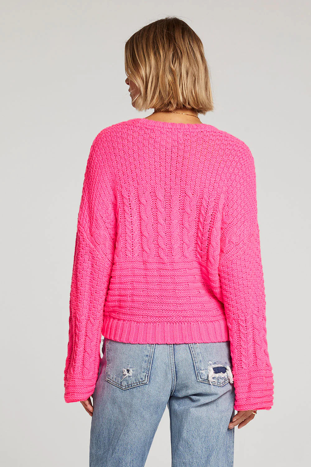 Ronnie Sweater - Hot Pink by Saltwater Luxe — view 3