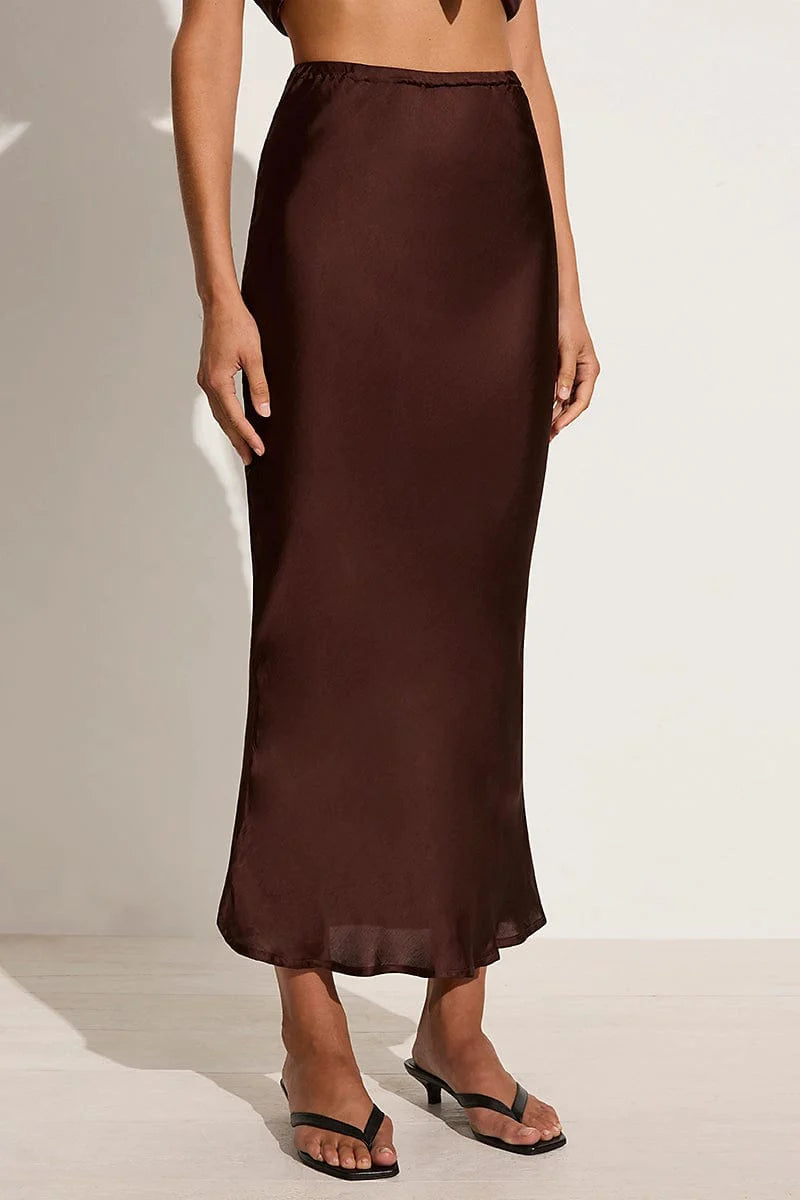Ancora Skirt - Dark Truffle by Faithfull the Brand — alternate view