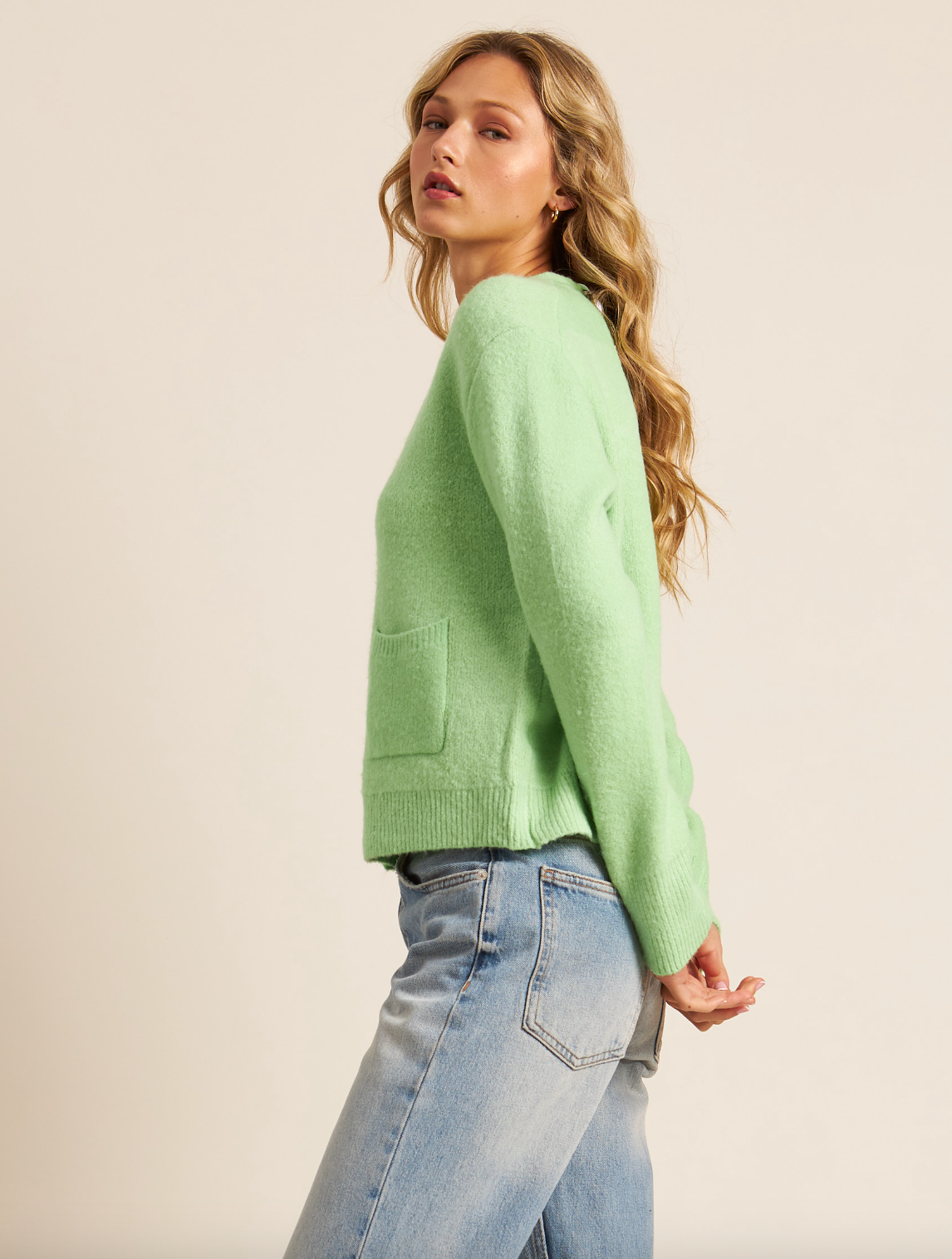 Pierre Cardigan - Pistachio by John & Jenn — alternate view