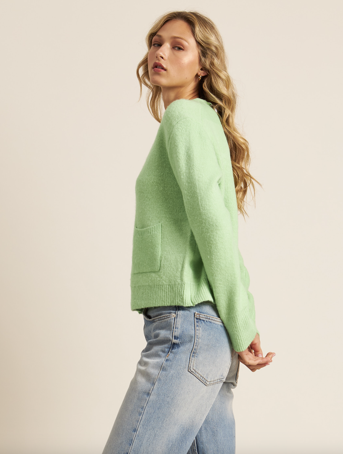 Pierre Cardigan - Pistachio by John & Jenn — alternate view