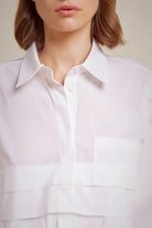 Ruffle Accent Shirt - White by Liviana Conti — view 4