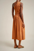 One Shoulder Dress - Hazelnut by Liviana Conti — alternate view