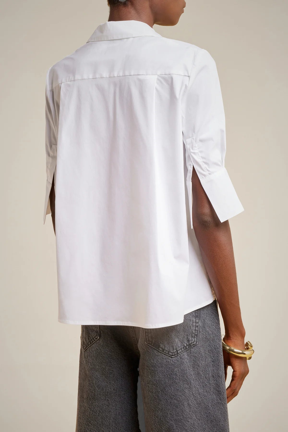 Stretch Poplin Shirt - White by Liviana Conti — alternate view