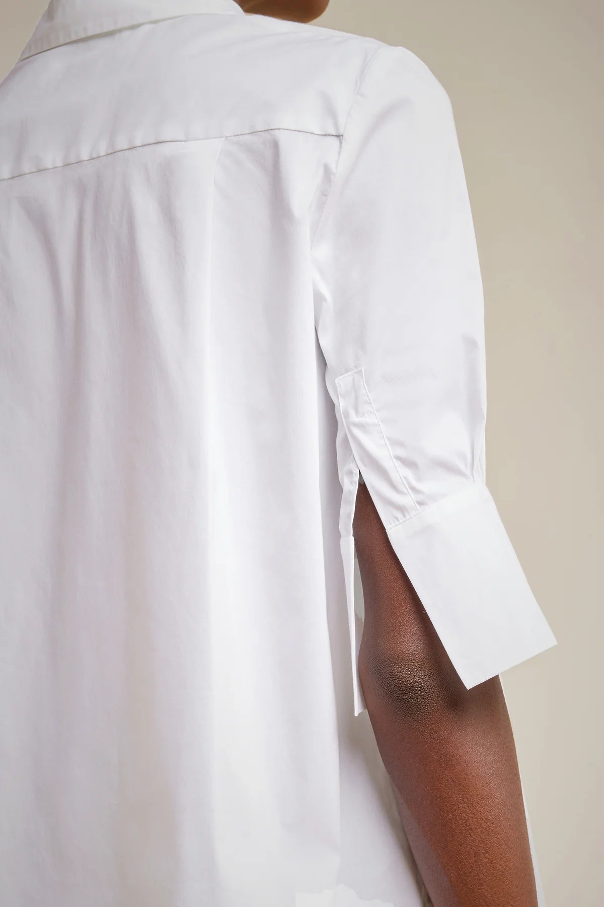 Stretch Poplin Shirt - White by Liviana Conti — view 4