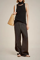 Straight Leg Trousers - Black by Liviana Conti | 25 South Boutiques