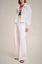Taffeta Bomber Jacket - White by Liviana Conti — view 4