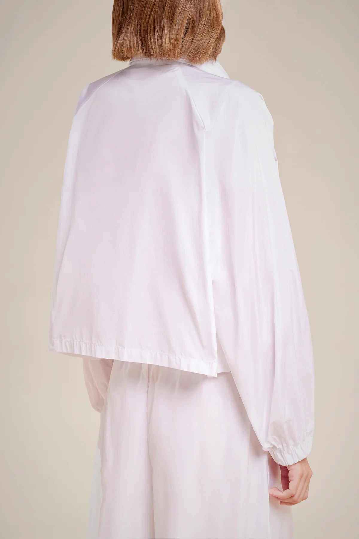 Taffeta Bomber Jacket - White by Liviana Conti — alternate view