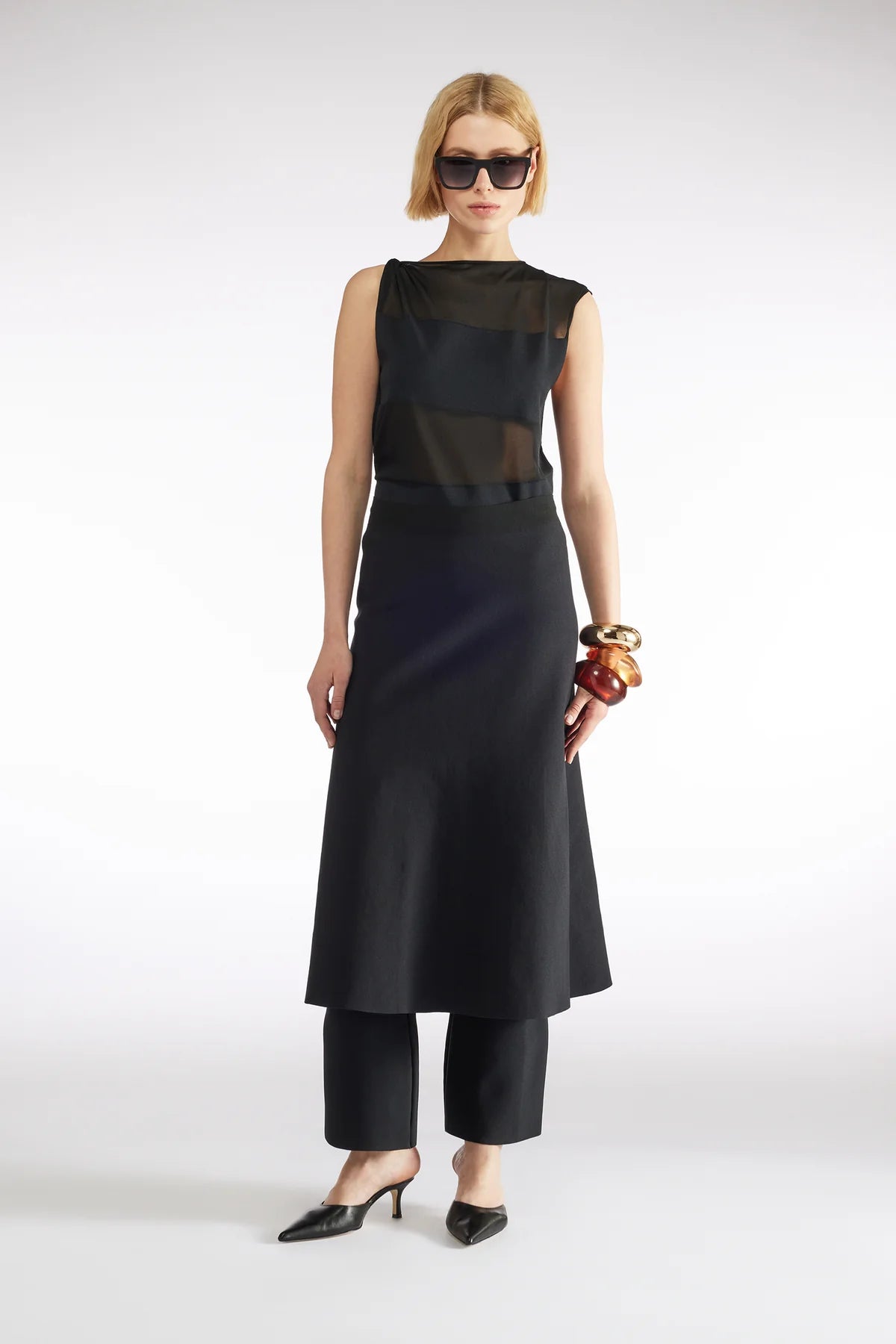 Flared Skirt - Black by Liviana Conti | 25 South Boutiques