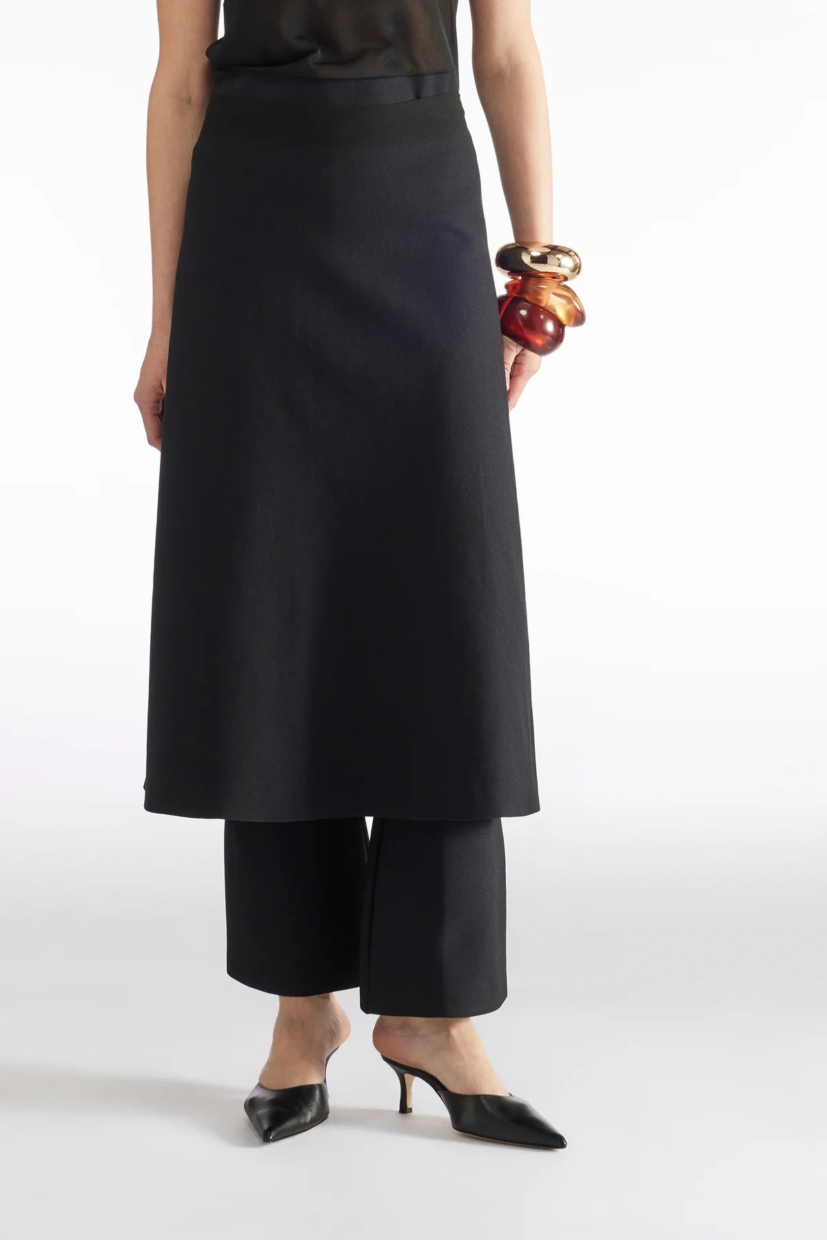 Flared Skirt - Black by Liviana Conti — alternate view