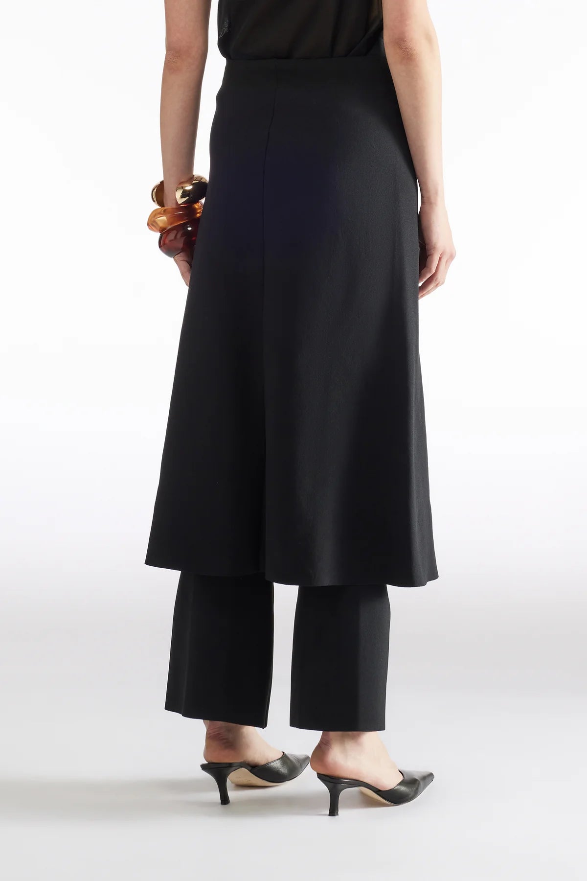 Flared Skirt - Black by Liviana Conti — view 3