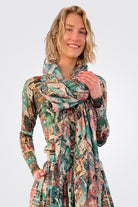Shawl - Flamee Green by Printed Artworks | 25 South Boutiques