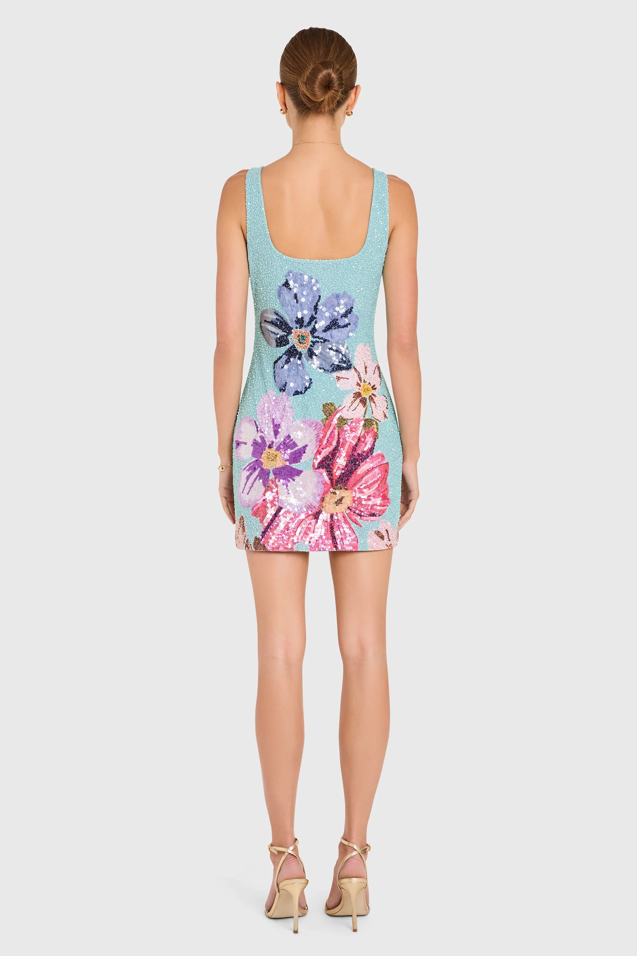 Augustine Dress - Daphne Floral Sequin by Amanda Uprichard — view 4
