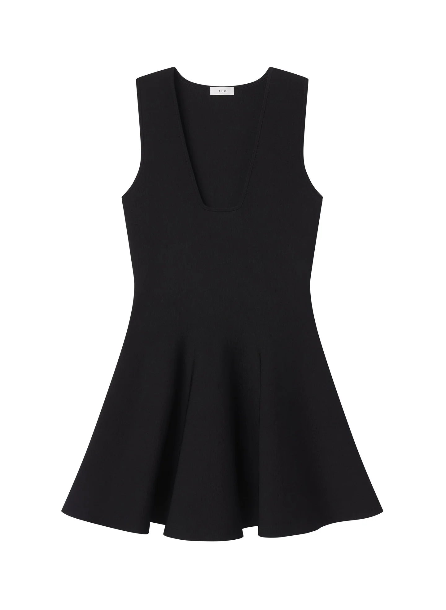 Sera Compact Knit Mini Dress - Black by A.L.C — view 5