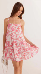 Bria Tiered Mini Dress - Pink Wash by Mink Pink — alternate view
